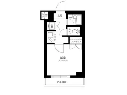 ルーブル中野白鷺(1K/3階)の間取り写真