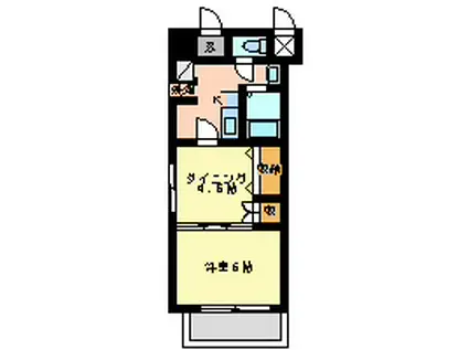 ハートレイクマンション(2K/2階)の間取り写真