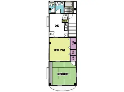 日東ビル(2DK/3階)の間取り写真