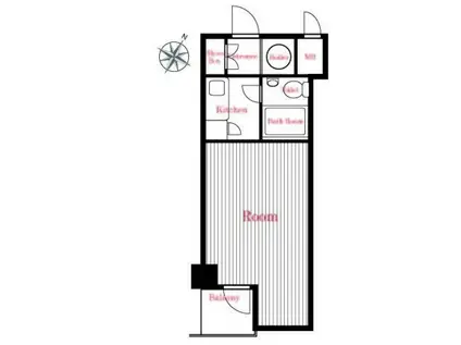 シティハイツ日本橋(ワンルーム/5階)の間取り写真