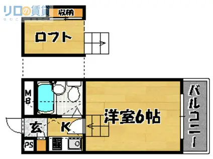 TRコーポ(1K/3階)の間取り写真