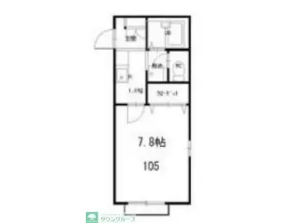 アヴニール・タイコー(1K/1階)の間取り写真