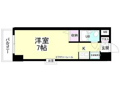 ジョイフル川崎弐番館(ワンルーム/11階)の間取り写真