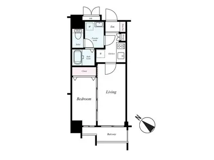 エンクレスト平尾II(2K/6階)の間取り写真