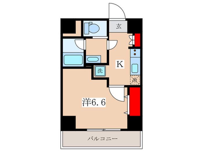 プレール・ドゥーク板橋本町III(1K/3階)の間取り写真