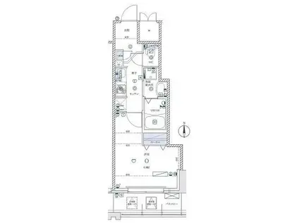 RISINGPLACEKAMEIDO ライジングプレイス亀戸(1K/5階)の間取り写真