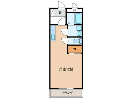 WAVE21(ワンルーム/2階)の間取り写真