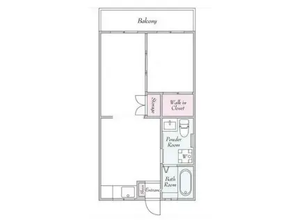 FELIA西習志野(1LDK/4階)の間取り写真