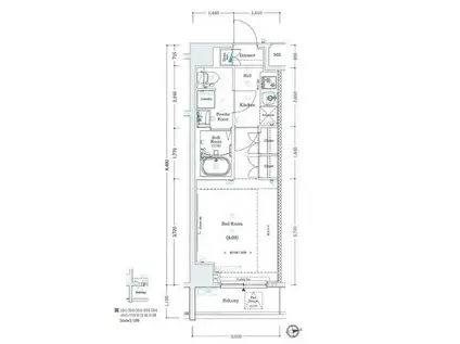 ARKMARK上北沢(1K/6階)の間取り写真