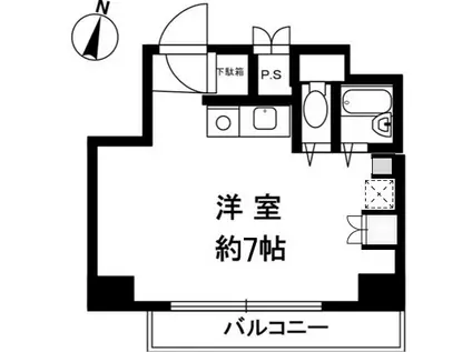 メゾンOBK(ワンルーム/3階)の間取り写真