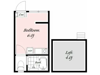 ユナイト上星川ロートホルン(ワンルーム/2階)の間取り写真
