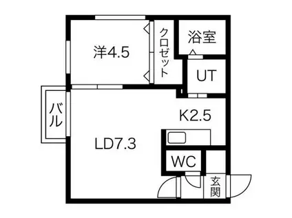 VILLA ORANGE MUM(1LDK/5階)の間取り写真