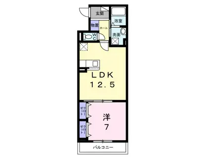神崎町アパート(1LDK/2階)の間取り写真