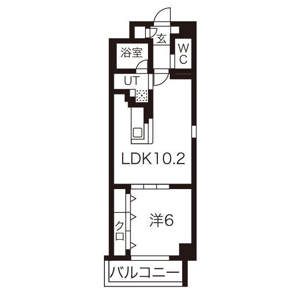 STANZA神村(1LDK/3階)の間取り写真