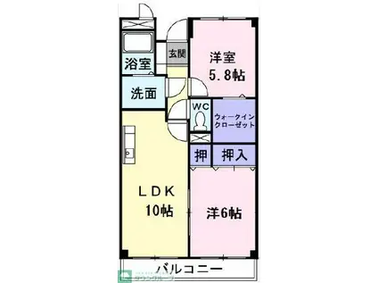 ベルコリーナ東戸塚(2LDK/3階)の間取り写真