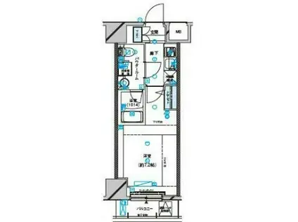 メインステージ立川(1K/5階)の間取り写真