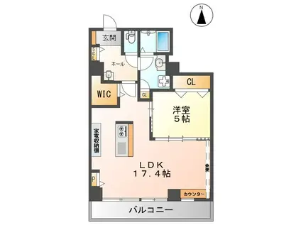 INOUE BLDG(1LDK/3階)の間取り写真