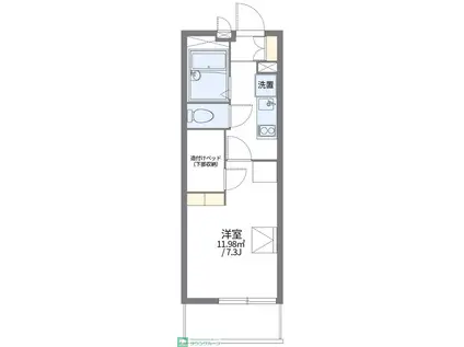 レオパレスフェリス(1K/2階)の間取り写真