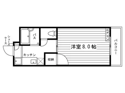 プレステージ松島(1K/1階)の間取り写真