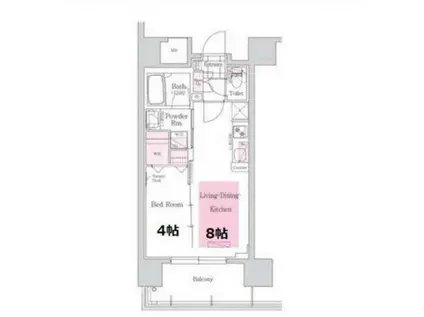 アーバネックス北堀江II(1LDK/14階)の間取り写真