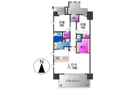 ローレルコート小阪一丁目(2SLDK/2階)の間取り写真