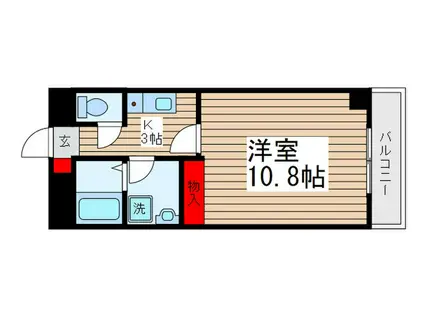 ビオス北朝霞(1K/7階)の間取り写真