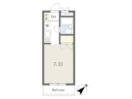 マミリロイヤル永山(ワンルーム/2階)の間取り写真