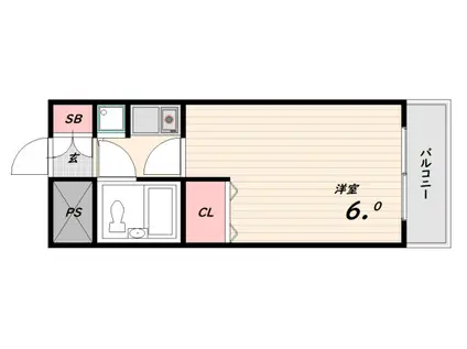 ステーションプラザ神戸西(1K/4階)の間取り写真