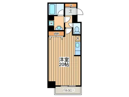 フローレンスアキシマ(ワンルーム/9階)の間取り写真