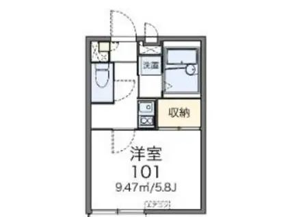 レオパレスメゾン田中II(1K/1階)の間取り写真