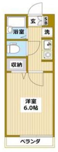 VILLA510 NO.6(1K/1階)の間取り写真