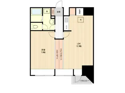 ビューテラス向丘(1LDK/7階)の間取り写真