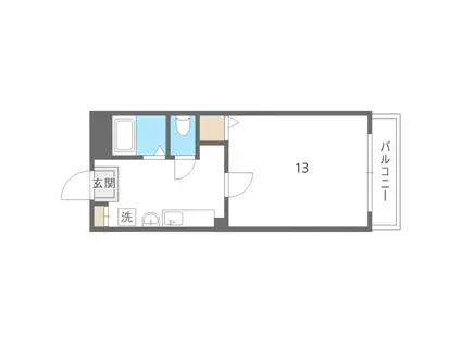 ＪＲ函館本線 手稲駅 徒歩33分 4階建 築30年(1K/3階)の間取り写真