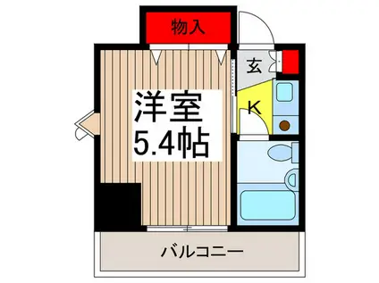 エリス赤尾(1K/6階)の間取り写真