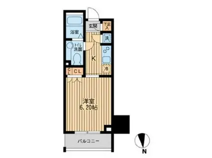 KDXレジデンス東新宿(1K/13階)の間取り写真