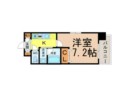 ブルームライフ新栄(1K/3階)の間取り写真