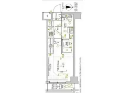 RAFFISTAR川崎大師(1K/4階)の間取り写真