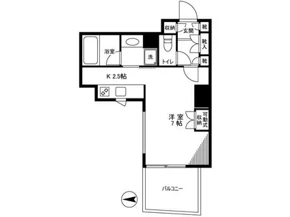 アトラス雑司が谷(1K/7階)の間取り写真