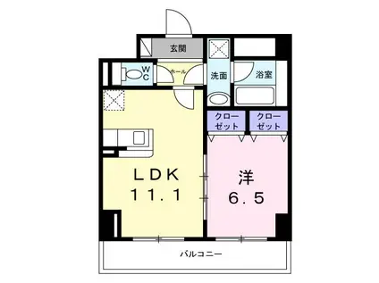 サニーレジデンス吉野II(1LDK/3階)の間取り写真
