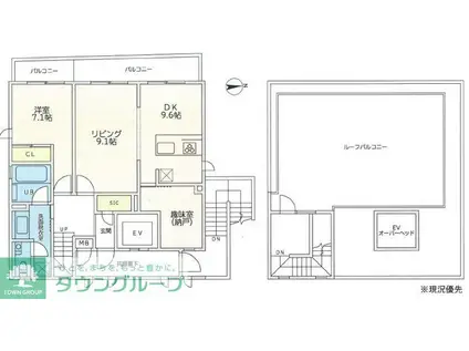 リフル横浜(1SLDK/4階)の間取り写真