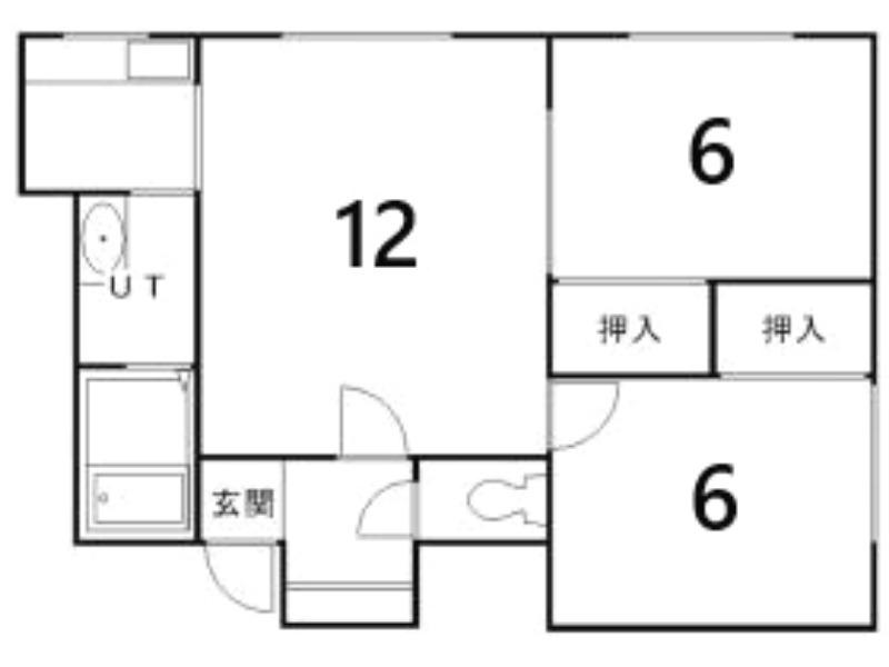 INFINI BONHEUR MIYANOSAWA(2LDK/3階)の間取り写真
