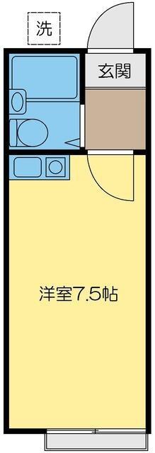 ヴィラホワイト森野(1K/2階)の間取り写真
