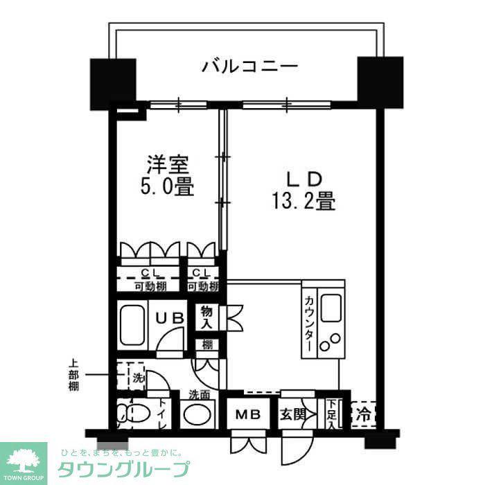 レジディア錦糸町(1LDK/6階)の間取り写真