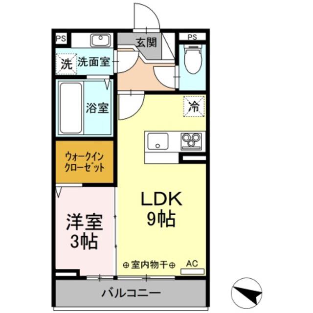 グラーツ(1LDK/3階)の間取り写真