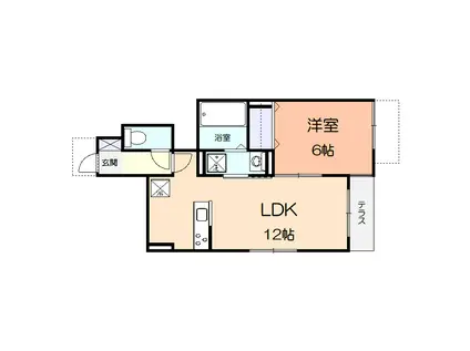 シトラス(1LDK/1階)の間取り写真