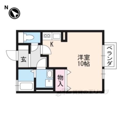 リヴェールSETA(ワンルーム/2階)の間取り写真