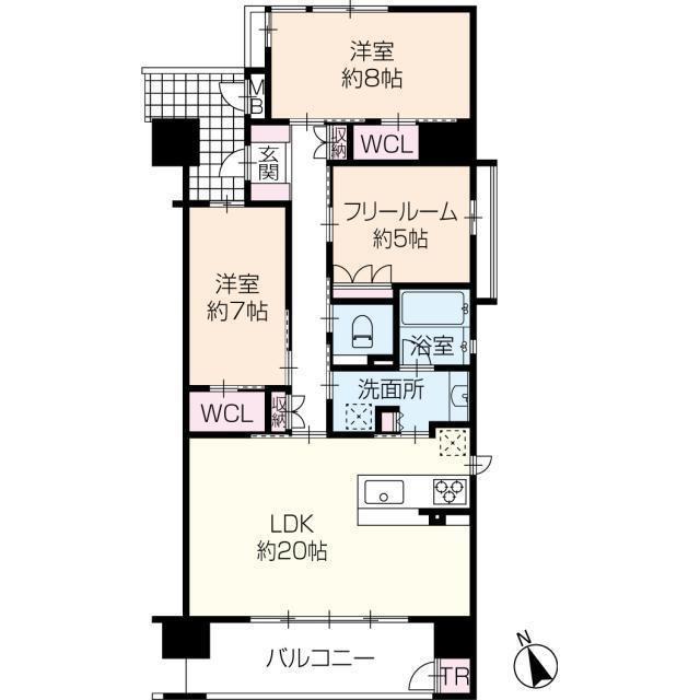 ネバーランド姫路駅前(3LDK/7階)の間取り写真