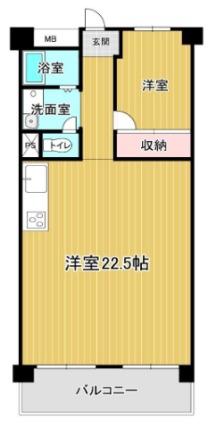シャトー西梅田(1LDK/3階)の間取り写真