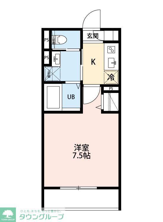 ROBOT HOME 習志野II(1K/1階)の間取り写真