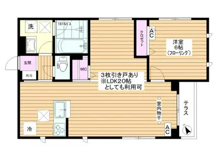 MONOLITH(1LDK/3階)の間取り写真